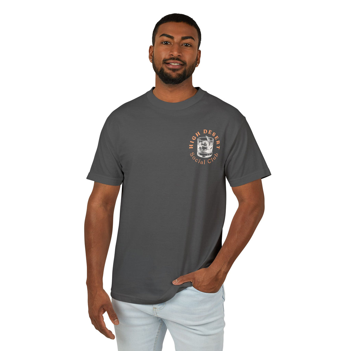 High Desert Social Club T-Shirt — "Rock N' Roll Served Over Ice" Vintage Whiskey Tee